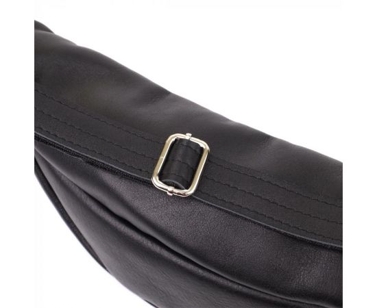 Придбати Удобная мужская бананка отменного качества из гладкой натуральной кожи Shvigel 23143 Черный, image , зображення 5, характеристики, відгуки