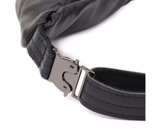 Придбати Удобная мужская бананка отменного качества из гладкой натуральной кожи Shvigel 23143 Черный, image , зображення 6, характеристики, відгуки