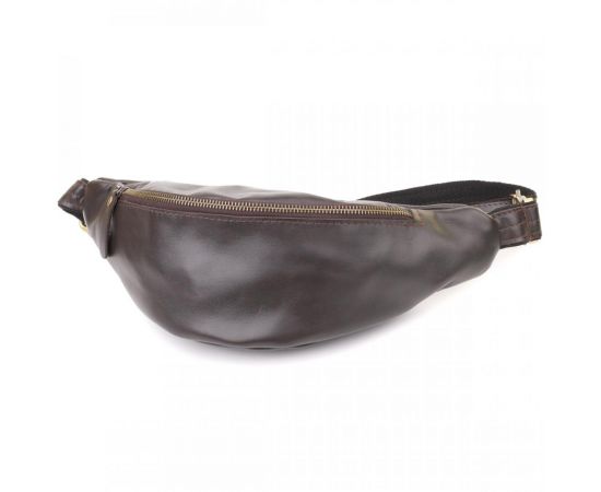 Купить Сумка бананка отменного качества из гладкой натуральной кожи Shvigel 23144 Коричневый, фото , характеристики, отзывы