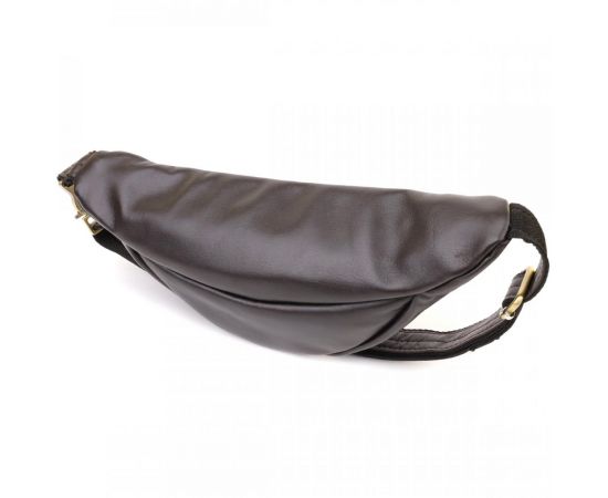 Купить Сумка бананка отменного качества из гладкой натуральной кожи Shvigel 23144 Коричневый, фото , изображение 2, характеристики, отзывы