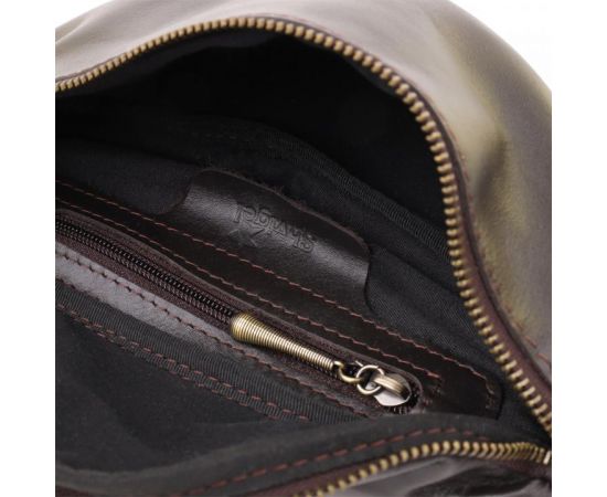 Купить Сумка бананка отменного качества из гладкой натуральной кожи Shvigel 23144 Коричневый, фото , изображение 7, характеристики, отзывы