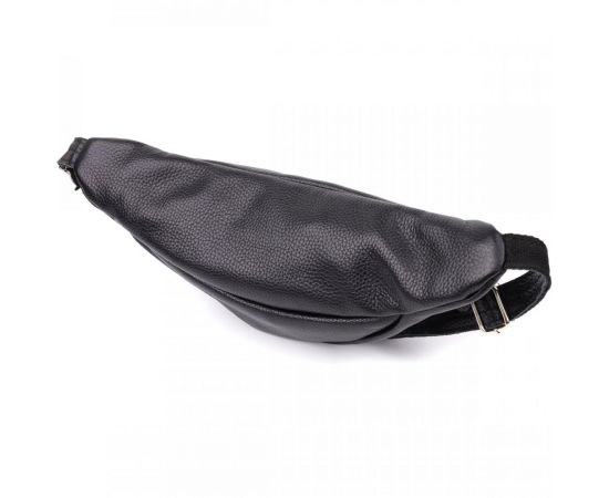 Купить Отменная сумка бананка из зернистой натуральной кожи Shvigel 23145 Черный, фото , изображение 2, характеристики, отзывы