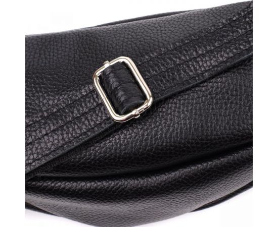 Купить Отменная сумка бананка из зернистой натуральной кожи Shvigel 23145 Черный, фото , изображение 5, характеристики, отзывы