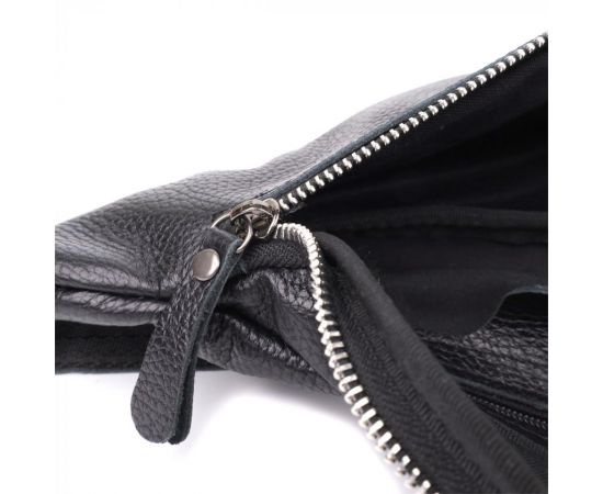 Купить Отменная сумка бананка из зернистой натуральной кожи Shvigel 23145 Черный, фото , изображение 7, характеристики, отзывы