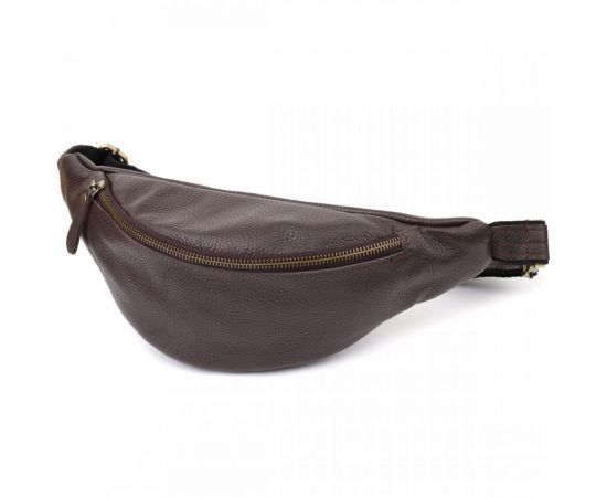 Купить Стильная сумка бананка из зернистой натуральной кожи Shvigel 23146 Коричневый, фото , характеристики, отзывы