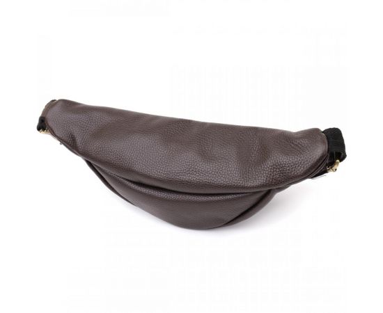 Купить Стильная сумка бананка из зернистой натуральной кожи Shvigel 23146 Коричневый, фото , изображение 2, характеристики, отзывы