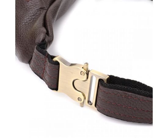 Купить Стильная сумка бананка из зернистой натуральной кожи Shvigel 23146 Коричневый, фото , изображение 6, характеристики, отзывы