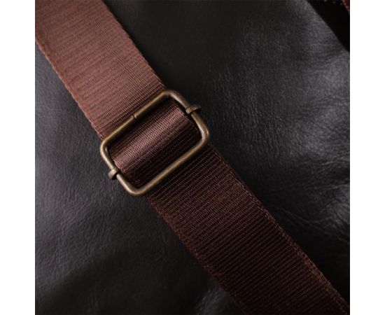 Купить Элегантная мужская сумка из гладкой натуральной кожи Shvigel 23150 Коричневый, фото , изображение 11, характеристики, отзывы