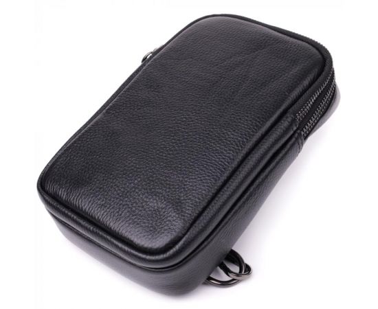 Придбати Небольшая слинг сумка для мужчин из натуральной кожи Vintage sale_15105 Черный, image , зображення 5, характеристики, відгуки