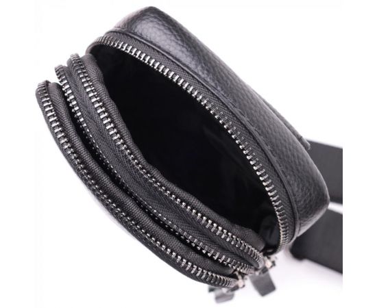 Придбати Небольшая слинг сумка для мужчин из натуральной кожи Vintage sale_15105 Черный, image , зображення 8, характеристики, відгуки