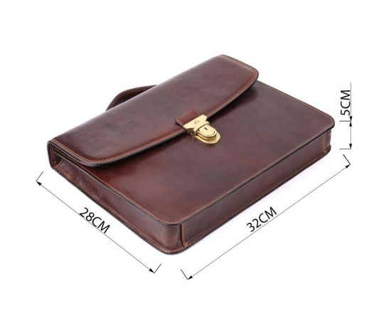 Купить Мужской портфель из натуральной кожи Tony Perotti 20896_1 (8091 moro) Коричневый, фото , изображение 3, характеристики, отзывы