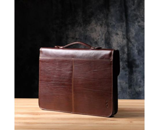 Купить Мужской портфель из натуральной кожи Tony Perotti 20896_1 (8091 moro) Коричневый, фото , изображение 10, характеристики, отзывы