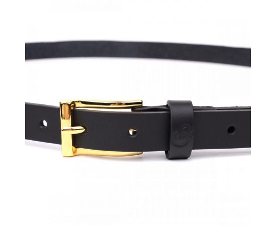 Купить Тонкий кожаный ремень для женщин GRANDE PELLE 22947 Черный, фото , изображение 2, характеристики, отзывы