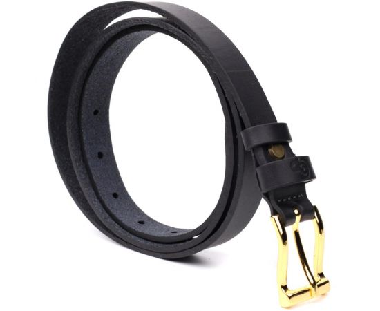 Купить Тонкий кожаный ремень для женщин GRANDE PELLE 22947 Черный, фото , изображение 5, характеристики, отзывы