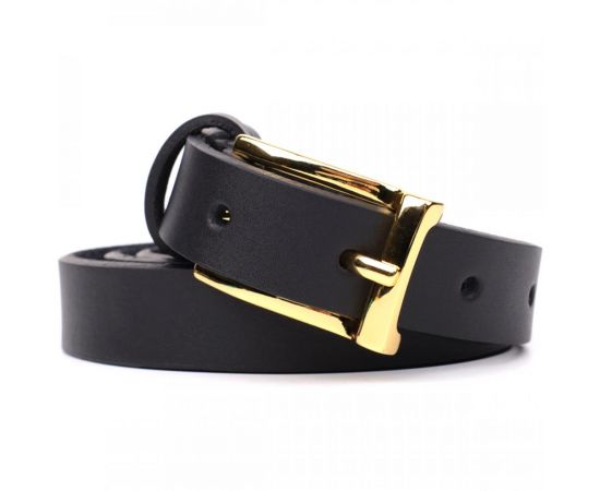 Купить Тонкий кожаный ремень для женщин GRANDE PELLE 22947 Черный, фото , изображение 6, характеристики, отзывы