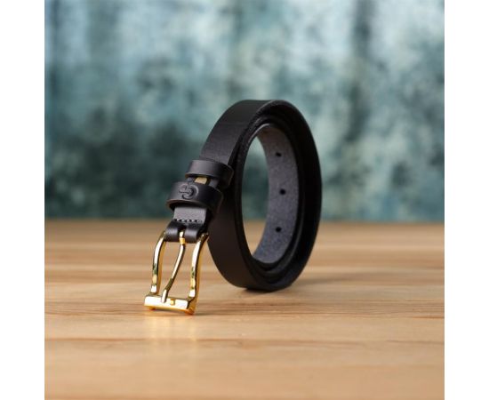 Купить Тонкий кожаный ремень для женщин GRANDE PELLE 22947 Черный, фото , изображение 8, характеристики, отзывы