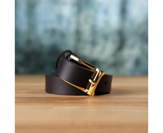 Купить Тонкий кожаный ремень для женщин GRANDE PELLE 22947 Черный, фото , изображение 10, характеристики, отзывы