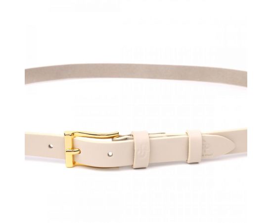 Купить Красивый тонкий кожаный ремень для женщин GRANDE PELLE 22949 Молочный, фото , изображение 7, характеристики, отзывы