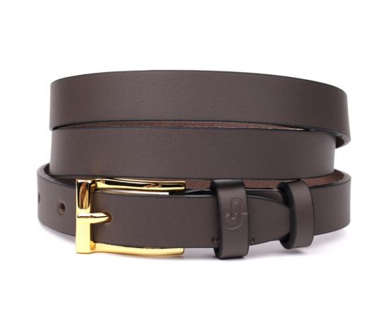 Купить Элегантный узкий кожаный ремень для женщин GRANDE PELLE 22952 Красный, фото , характеристики, отзывы