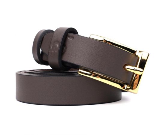 Купить Элегантный узкий кожаный ремень для женщин GRANDE PELLE 22952 Красный, фото , изображение 2, характеристики, отзывы