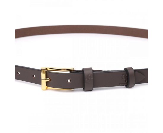 Купить Элегантный узкий кожаный ремень для женщин GRANDE PELLE 22952 Красный, фото , изображение 5, характеристики, отзывы