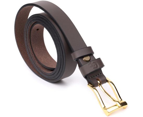 Купить Элегантный узкий кожаный ремень для женщин GRANDE PELLE 22952 Красный, фото , изображение 7, характеристики, отзывы