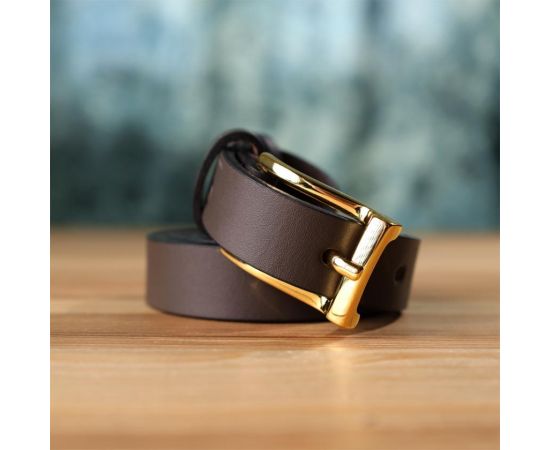 Купить Элегантный узкий кожаный ремень для женщин GRANDE PELLE 22952 Красный, фото , изображение 10, характеристики, отзывы