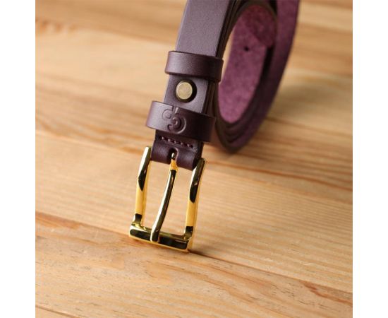 Купить Модный узкий кожаный ремень для женщин GRANDE PELLE 22953 Бордовый, фото , изображение 9, характеристики, отзывы