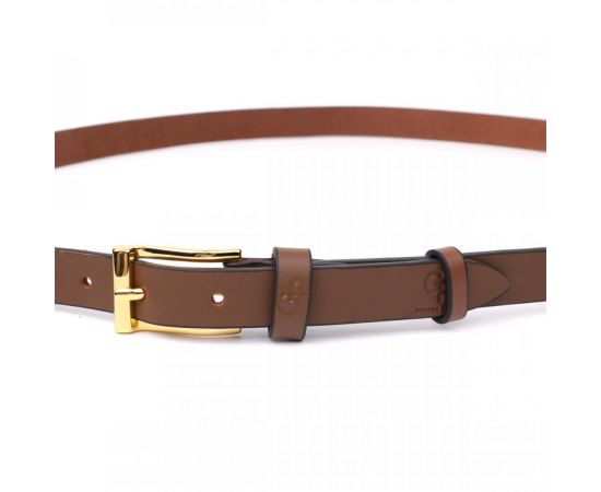 Купить Модный узкий кожаный ремень для женщин GRANDE PELLE 22954 Светло-коричневый, фото , изображение 6, характеристики, отзывы