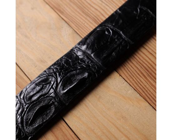 Купить Ремень-автомат CROCODILE LEATHER 18239 из натуральной кожи крокодила Черный, фото , изображение 13, характеристики, отзывы