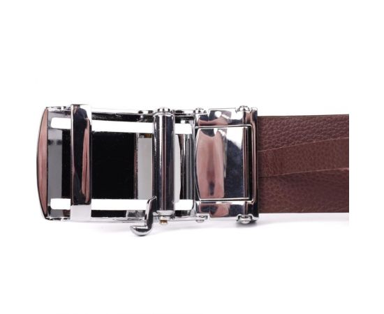 Купить Ремень-автомат CROCODILE LEATHER 18240 из натуральной кожи крокодила Коричневый, фото , изображение 8, характеристики, отзывы