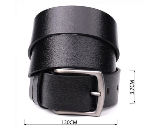 Купить Надежный мужской ремень из натуральной кожи BOND 22950 Черный, фото , изображение 3, характеристики, отзывы