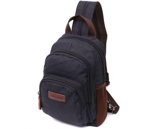 Придбати Интересный рюкзак из полиэстера с большим количеством карманов Vintage 22148 Черный, image , характеристики, відгуки