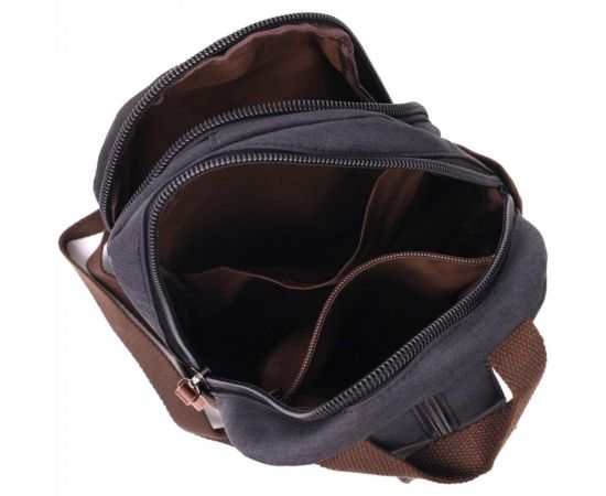 Придбати Интересный рюкзак из полиэстера с большим количеством карманов Vintage 22148 Черный, image , зображення 6, характеристики, відгуки