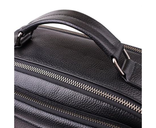 Придбати Многофункциональный рюкзак для мужчин из натуральной кожи Vintage 23044 Черный, image , зображення 5, характеристики, відгуки