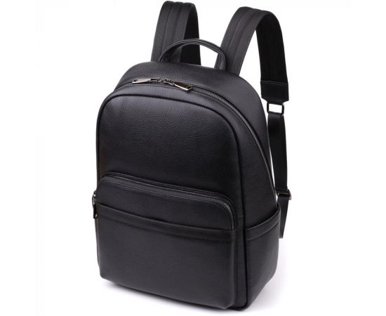 Придбати Вместительный рюкзак для мужчин из натуральной кожи Vintage 23045 Черный, image , характеристики, відгуки