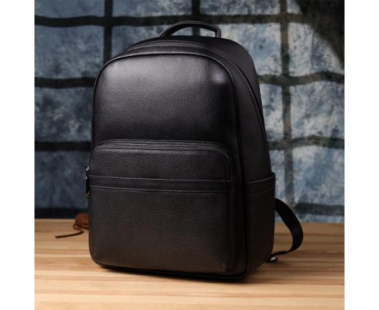 Придбати Вместительный рюкзак для мужчин из натуральной кожи Vintage 23045 Черный, image , зображення 9, характеристики, відгуки