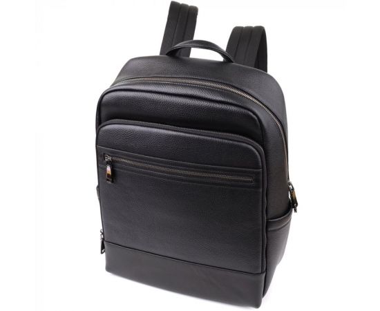 Придбати Городской рюкзак унисекс из натуральной кожи Vintage 23046 Черный, image , характеристики, відгуки