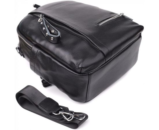 Придбати Женский рюкзак из натуральной кожи Vintage 23055 Черный, image , зображення 5, характеристики, відгуки