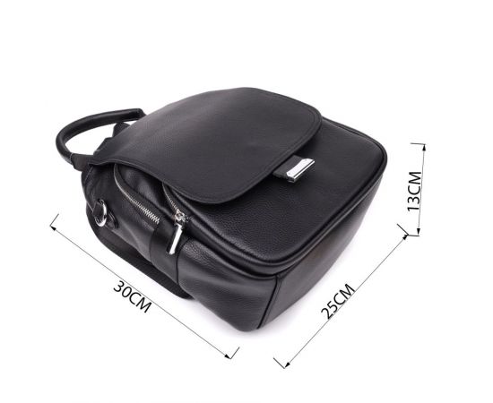 Придбати Женский рюкзак из натуральной кожи Vintage 23056 Черный, image , зображення 3, характеристики, відгуки