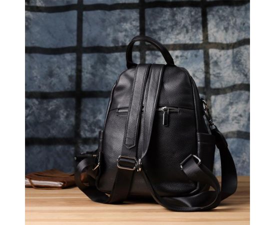 Придбати Классический женский рюкзак из натуральной кожи Vintage 23061 Черный, image , зображення 11, характеристики, відгуки