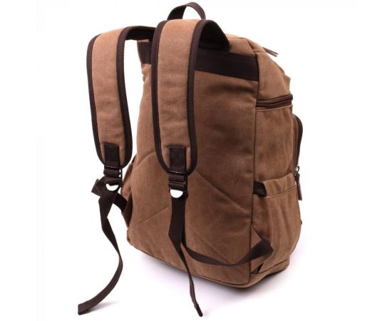 Придбати Текстильный большой рюкзак с карманом для ноутбука Vintage sale_15075 Песочный, image , зображення 2, характеристики, відгуки