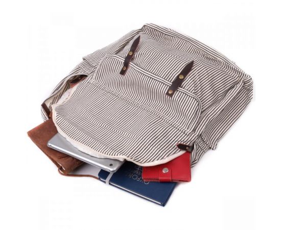 Придбати Летний женский рюкзак с качественного текстиля Vintage sale_15077 Молочный, image , зображення 5, характеристики, відгуки