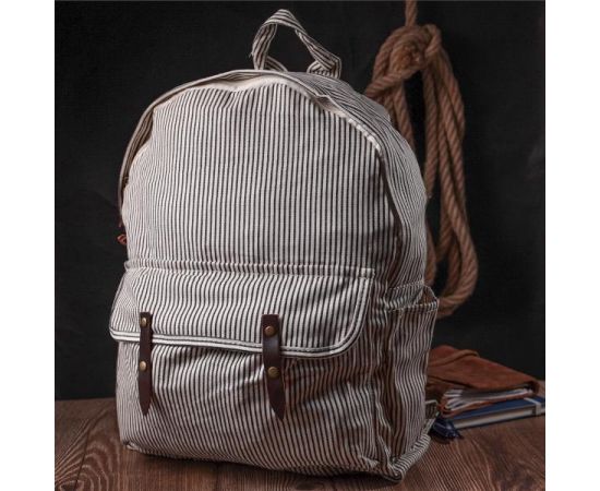 Придбати Летний женский рюкзак с качественного текстиля Vintage sale_15077 Молочный, image , зображення 6, характеристики, відгуки