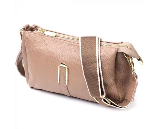 Купить Оригинальная сумка через плече из натуральной кожи Vintage 22289 Бежевая, фото , характеристики, отзывы