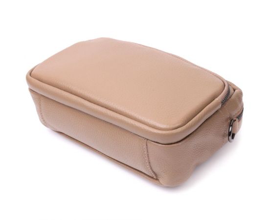 Придбати Женская сумка кросс-боди из натуральной кожи Vintage 22293 Бежевая, image , зображення 5, характеристики, відгуки