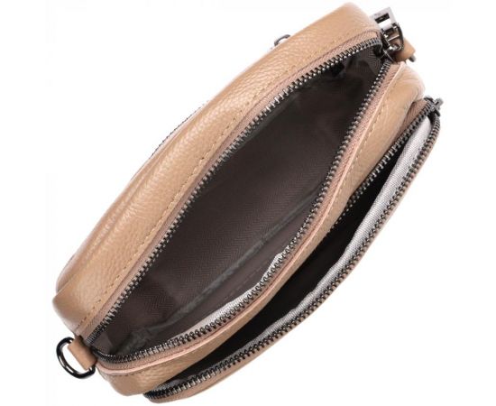 Придбати Женская сумка кросс-боди из натуральной кожи Vintage 22293 Бежевая, image , зображення 6, характеристики, відгуки