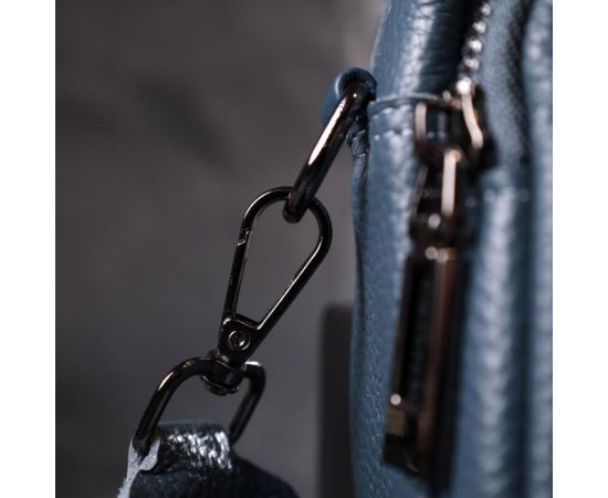 Придбати Интересная женская сумка кросс-боди из натуральной кожи Vintage 22297 Синяя, image , зображення 11, характеристики, відгуки