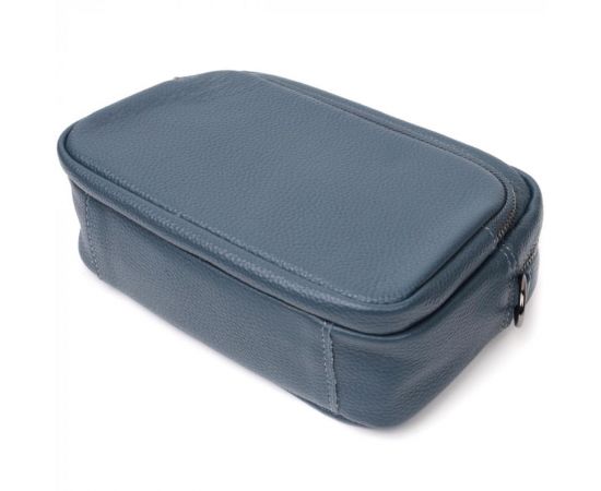 Придбати Интересная женская сумка кросс-боди из натуральной кожи Vintage 22297 Синяя, image , зображення 5, характеристики, відгуки