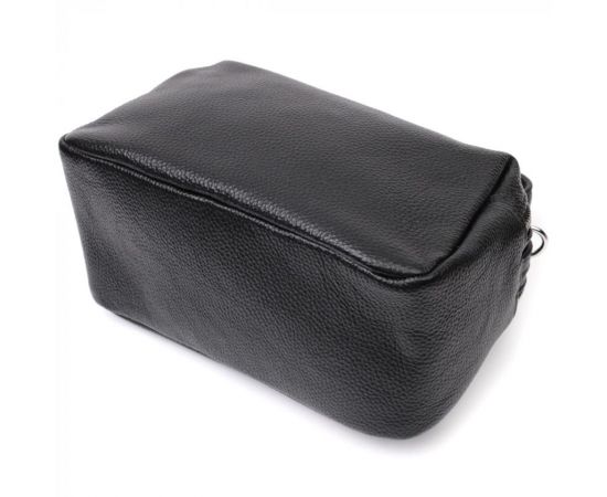 Купить Сумка прямоугольная для женщин на два отделения из натуральной кожи Vintage 22343 Черная, фото , изображение 5, характеристики, отзывы